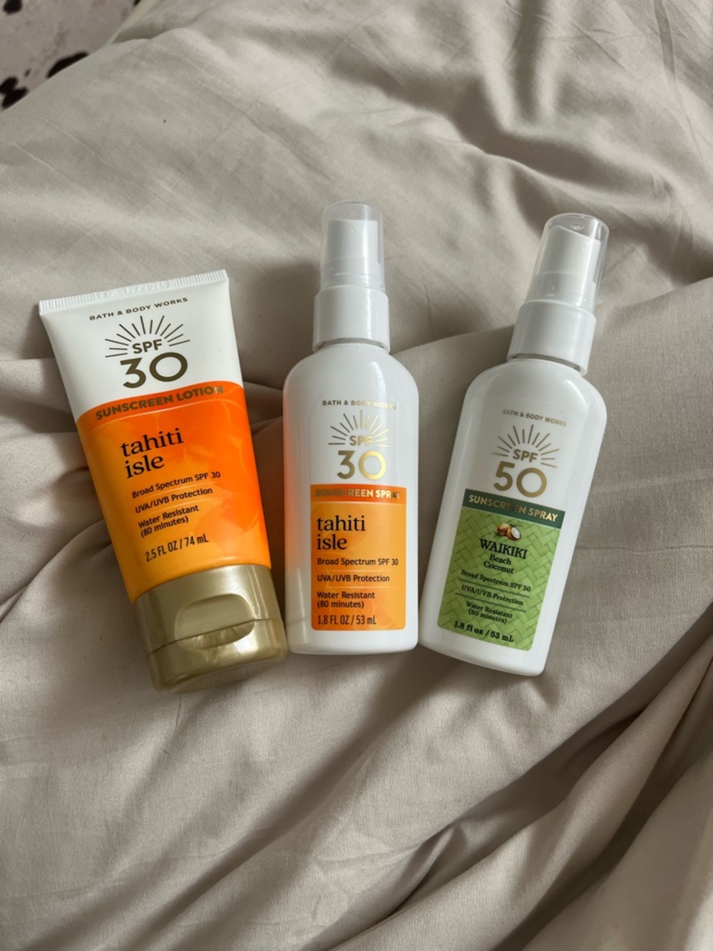 Bath & Body Works Mini Sunscreen Trio